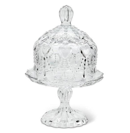 Alzatina in vetro con cloche Clayre & Eef, 11 x 17 cm - MARIKA DE PAOLA - HOME DECOR