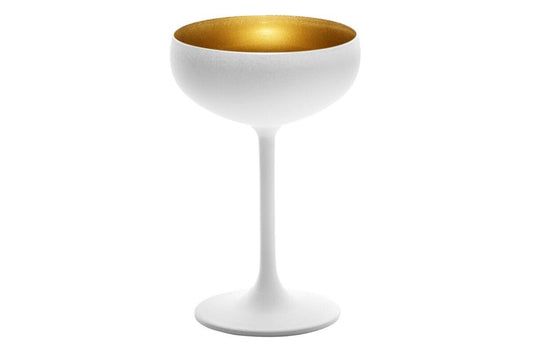 Bicchiere Stolzle - coppa da champagne Olympic in cristallo rivestito, colore bianco / oro - MARIKA DE PAOLA - HOME DECOR