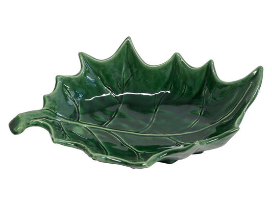 Bolo Foglia di Agrifoglio in ceramica, colore: verde - MARIKA DE PAOLA - HOME DECOR