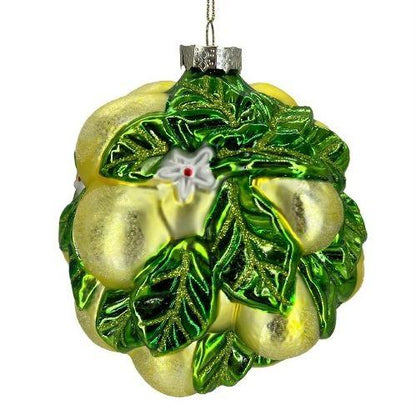 Bouquet di Limoni, sfera di Natale in vetro, 12 cm - MARIKA DE PAOLA - HOME DECOR
