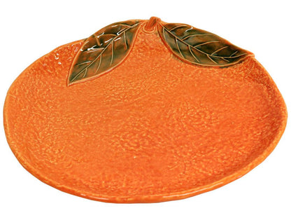 Piattino Arancia in ceramica artigianale toscana, fatto a mano, 16 cm - MARIKA DE PAOLA - HOME DECOR