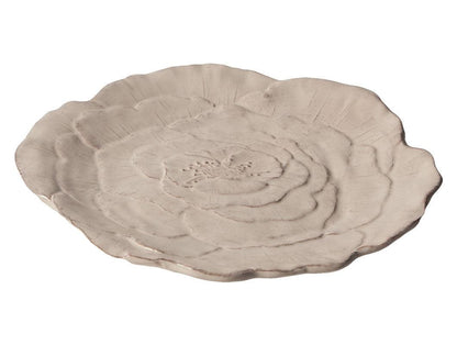 Piattino Rosa Romantica in ceramica artigianale toscana, fatto a mano, 21 cm - MARIKA DE PAOLA - HOME DECOR