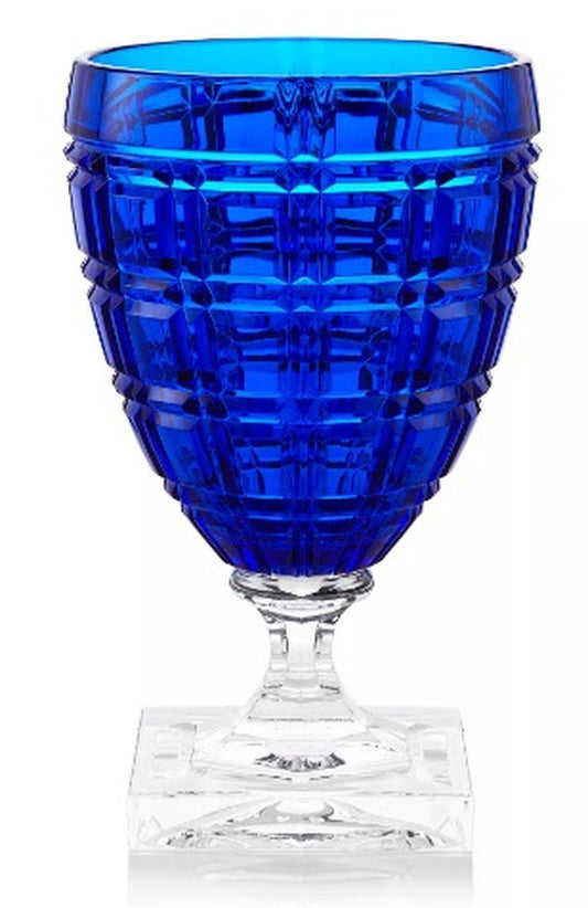 Set 6 bicchieri calici da vino Modello WINSTON della collezione Mario Luca Giusti, Colore: BLU, 14 cm x 9 cm - MARIKA DE PAOLA - HOME DECOR