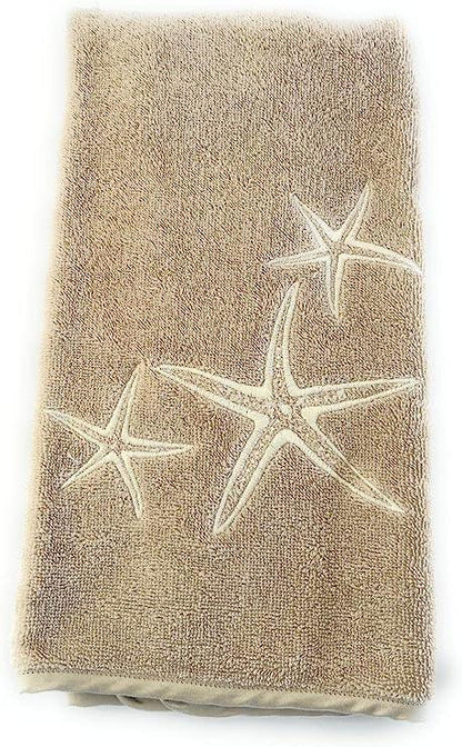 Set Asciugamani 2 pezzi (Viso / Ospite) cotone pregiato con ricami, collezione Lusso Yacht (Stelle Marine) - MARIKA DE PAOLA - HOME DECOR