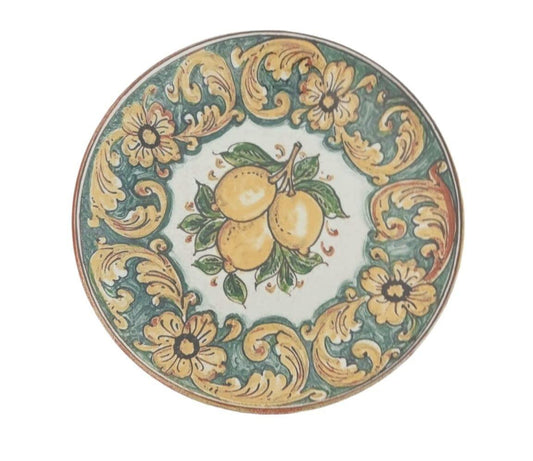 Piatti Piani in Porcellana, realizzati a mano, Limoni di Caltagirone - MARIKA DE PAOLA - HOME DECOR