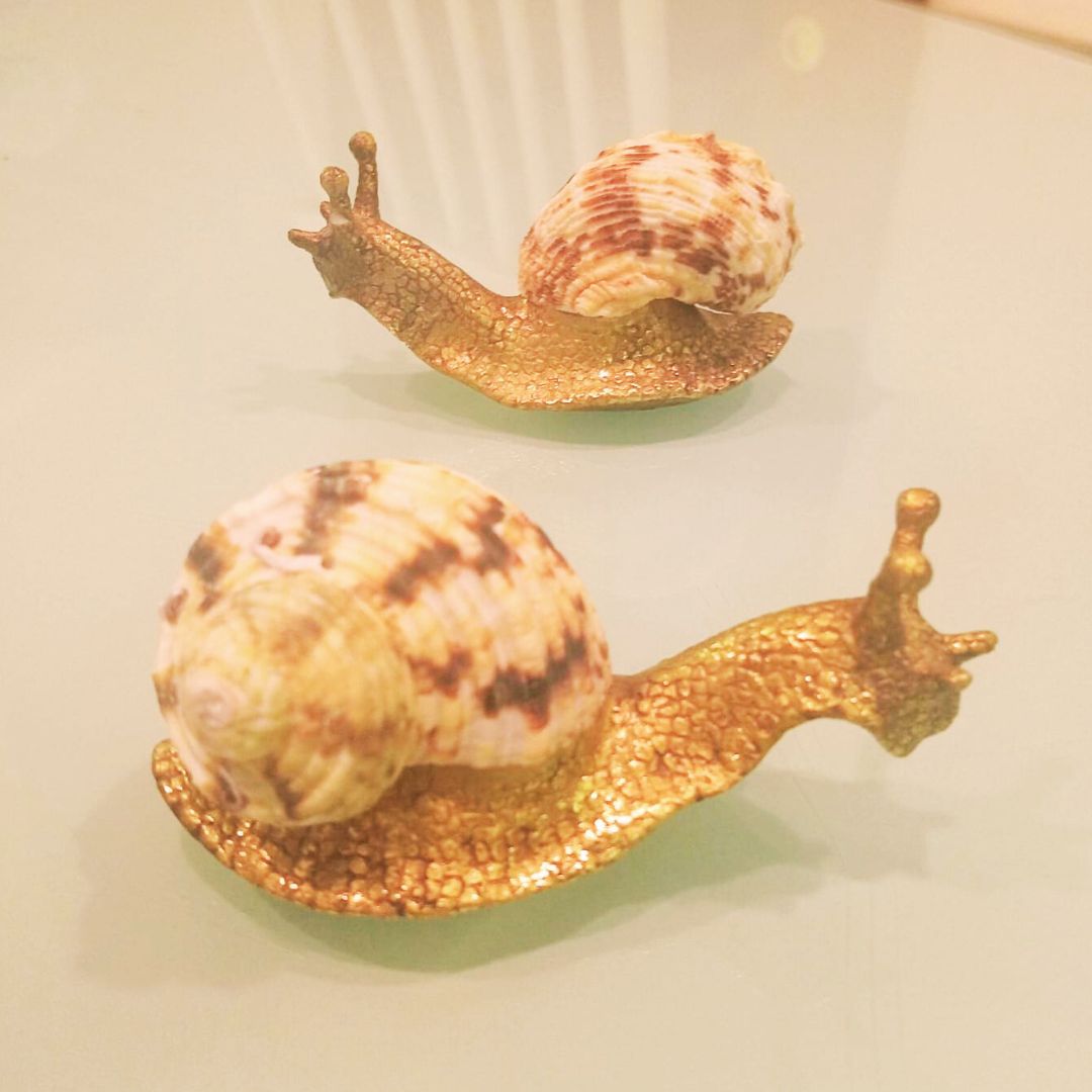 Escargot doré avec coquille appliquée - Enzo De Gasperi