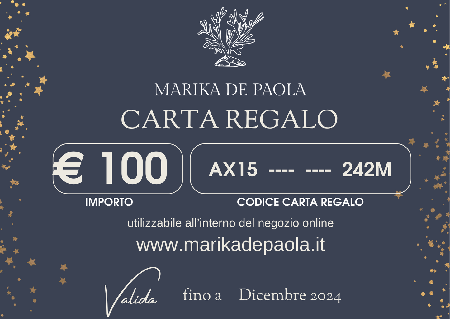 Marika De Paola GIFT CARD (Carta Regalo)