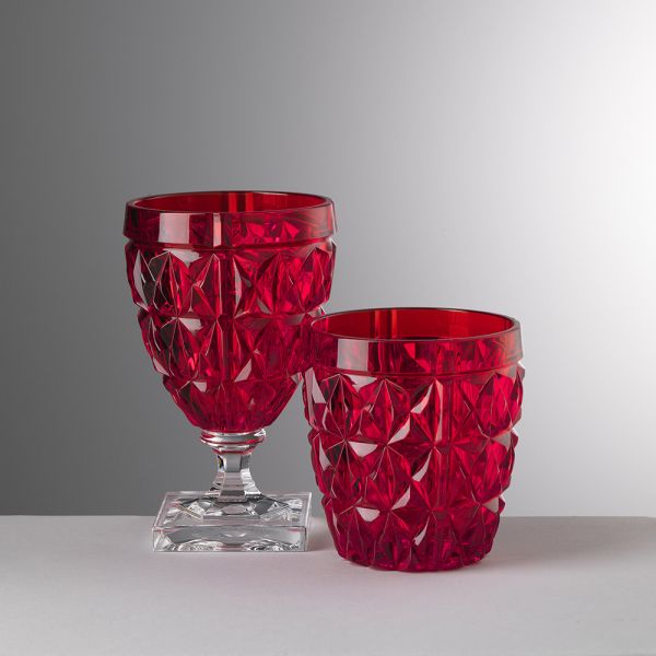 Set of 6 wine glasses Model Stella Mario Luca Giusti Color: RED