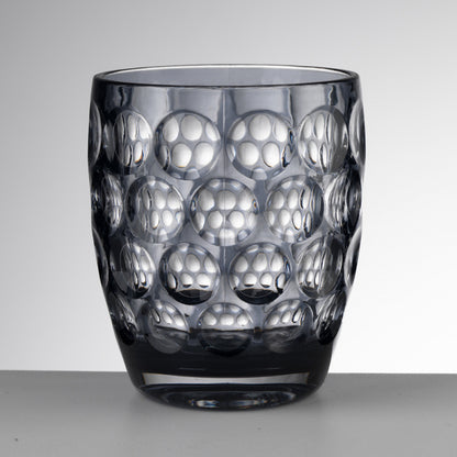 Bicchieri tumbler LENTE BASSO (interno trasparente) in Sinthetic Crystal collezione Mario Luca Giusti