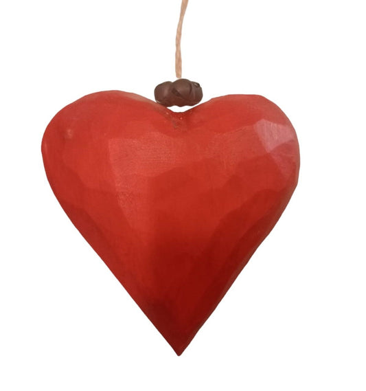 Coeur en bois avec cloches - Décoration intérieure vintage