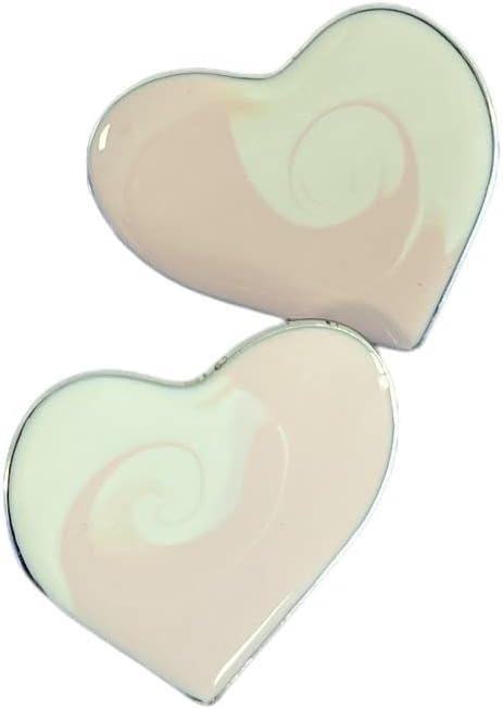 Boucles d'oreilles coeur rose en acier chirurgical et résine, faites à la main, pièces uniques, 100% made in Italy artisanat par Vulca