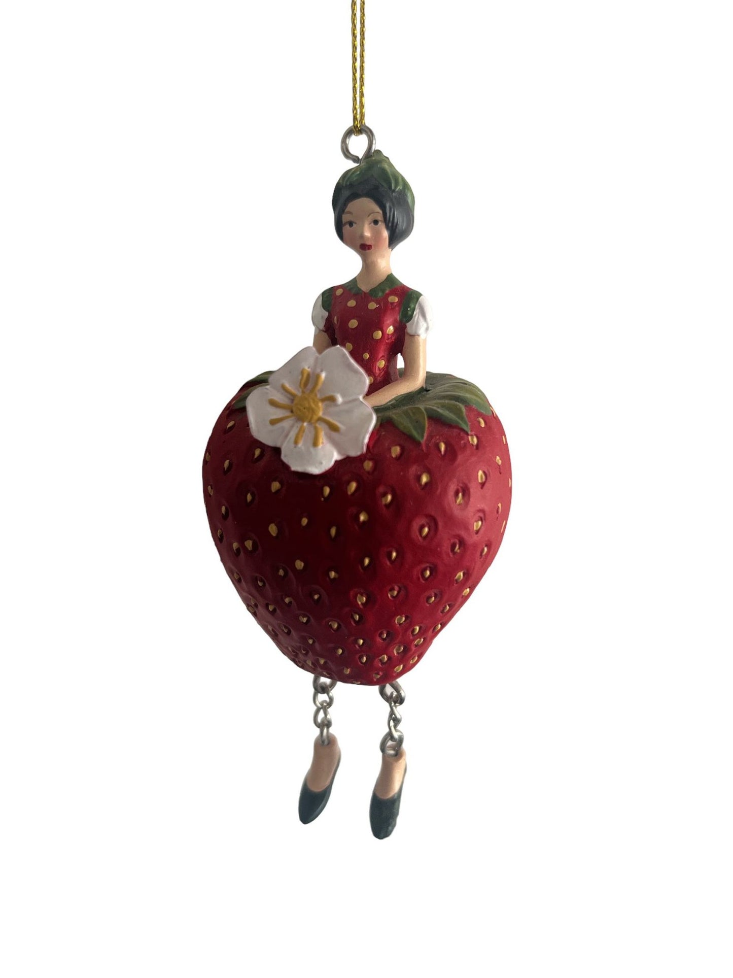 Girls Flower Fairy - collectible fairy for room decoration - Strawberry