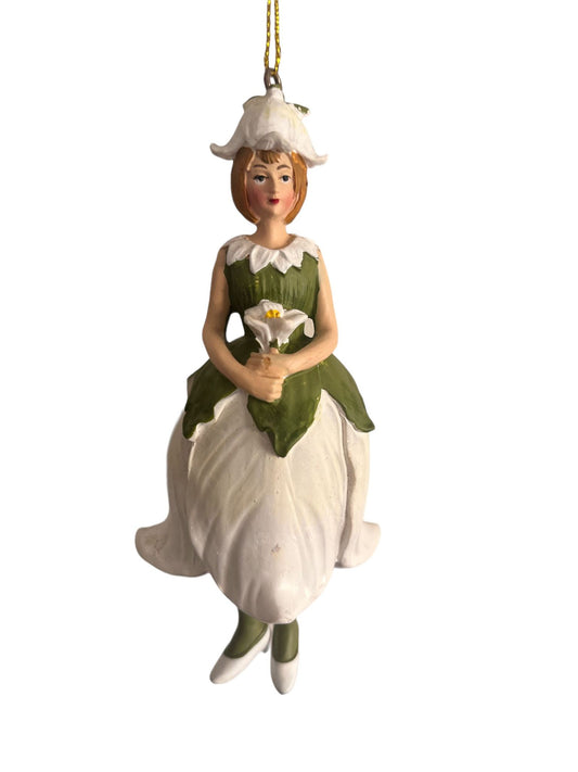 Girls Flower Fairy - fatina da collezione per decorazione ambienti - Fiore Bianco