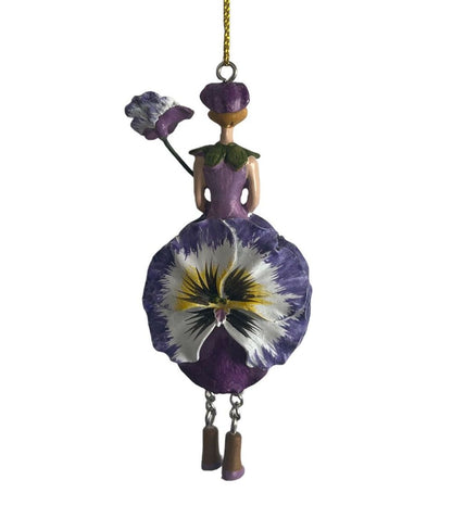 Girls Flower Fairy - fatina da collezione per decorazione ambienti - Viola del Pensiero