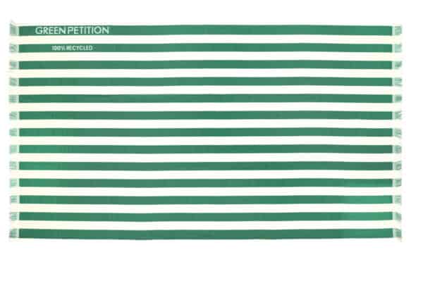 Beach towel model DELMOR 180 cm x 100 cm signed Green Petition, Color: LIME (green - white)