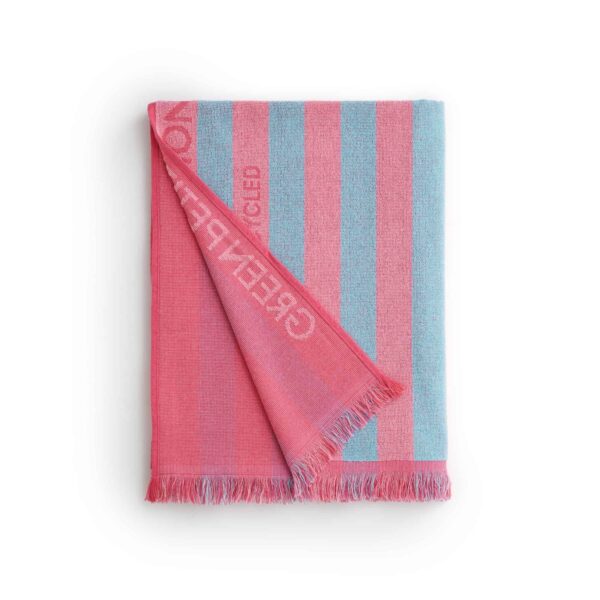 MARIS model beach towel 180 cm x 100 cm signed Green Petition, Color: CANDY (pink / grey-blue)