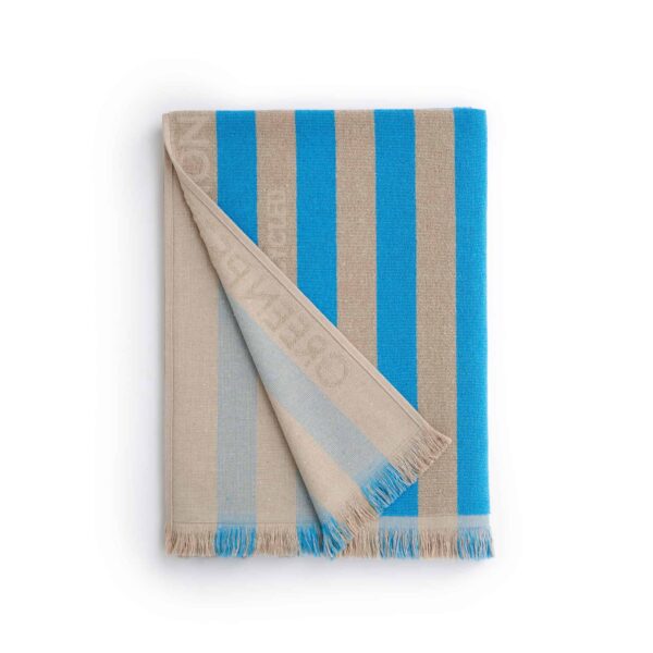 MARIS model beach towel 180 cm x 100 cm signed Green Petition, Color: LAGUNA (blue / grey)