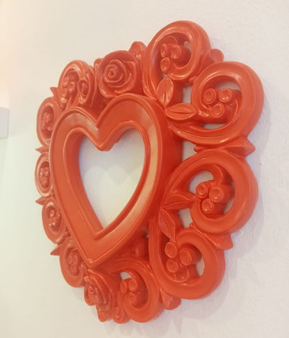 Red Heart - Frame with decorations