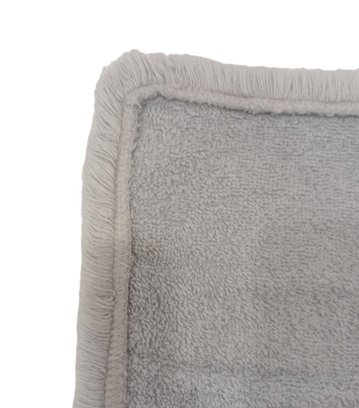Lavette set da 3 asciugamani bagno con elegante sacchetto di lino, colore: Grigio Perla, tessuti pregiati, 100% Made in Italy - Chez Moi