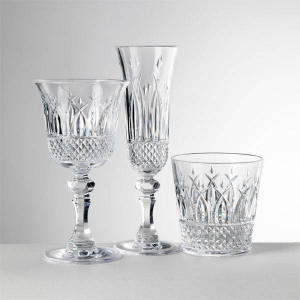 Set da 6 bicchieri ITALIA modello CALICE VINO in Sinthetic Crystal by Mario Luca Giusti