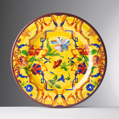 Melamine plate Model PANCALE by Mario Luca Giusti, Color: Yellow