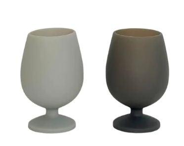 PORTER GREEN - Bicchieri calici vino modello STEMM in silicone (confezione da 2) - MARIKA DE PAOLA - HOME DECOR