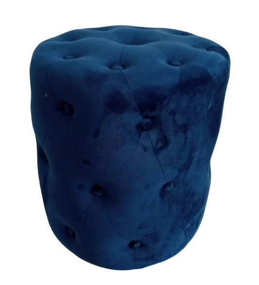Cylindrical pouf in padded fabric, Enzo De Gasperi (45 cm x 40 cm)