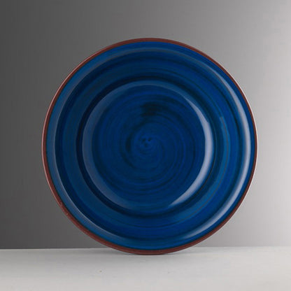 Melamine plate model SAINT TROPEZ Mario Luca Giusti collection, Color: BLUE