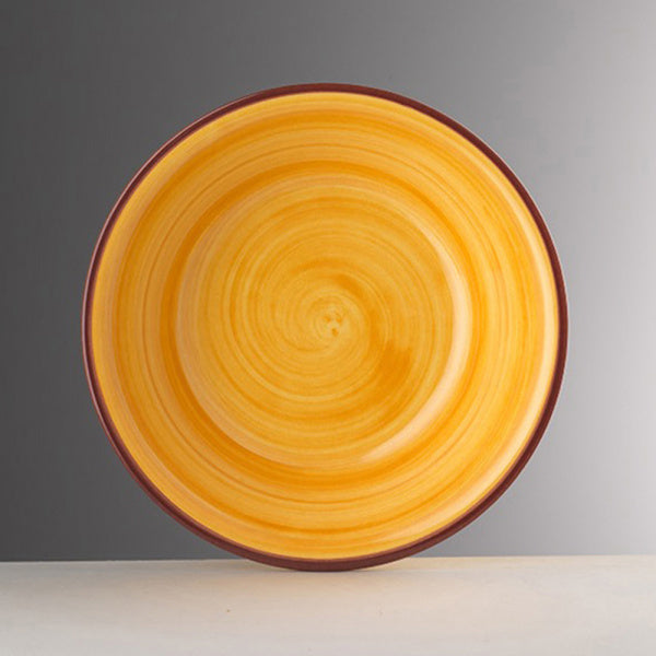 Plate in melamine model SAINT TROPEZ Mario Luca Giusti collection, Color: YELLOW