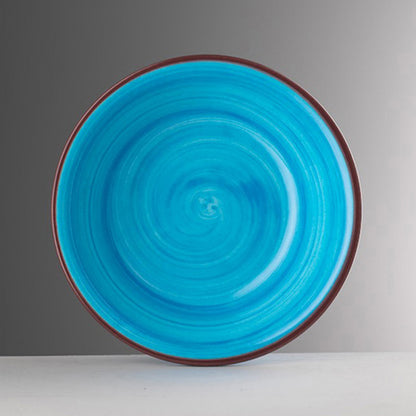 Melamine plate SAINT TROPEZ model Mario Luca Giusti collection, Color: TURQUOISE