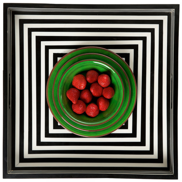Melamine plate SAINT TROPEZ model Mario Luca Giusti collection, Color: Green