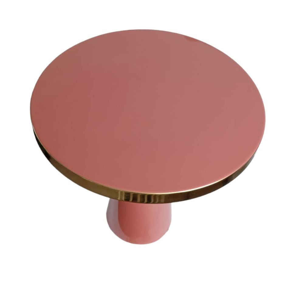 Tavolino Charm Pink & Gold by Enzo De Gasperi 51 x 50 cm