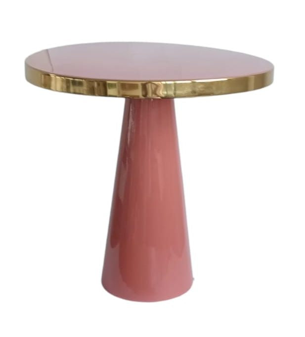Charm Pink &amp; Gold coffee table by Enzo De Gasperi 51 x 50 cm