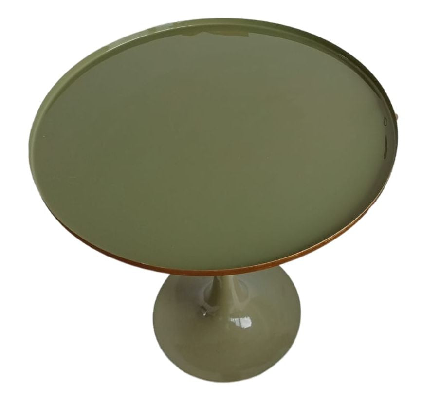 Green Vintage coffee table by Enzo De Gasperi 51 x 50 cm