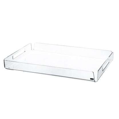 Large tray Like Water line in acrylic crystal - Vesta collection (45 cm x 31 cm)
