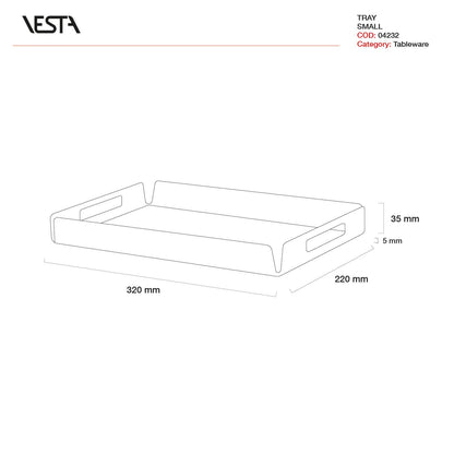Petit plateau Decor line en cristal acrylique - Collection Vesta (32 cm x 22 cm)
