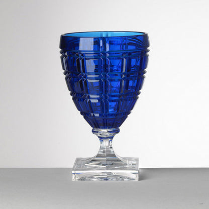 Set 6 bicchieri calici da vino Modello WINSTON della collezione Mario Luca Giusti, Colore: BLU, 14 cm x 9 cm