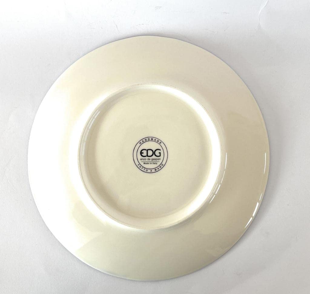 Plates in Caltagirone porcelain, handmade, design EDG Enzo De Gasperi