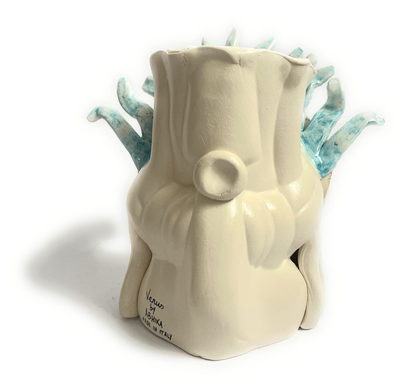 Vase Moro Small Medusa Woman, conçu par Abhika, céramique 100% faite à la main fabriquée en Italie
