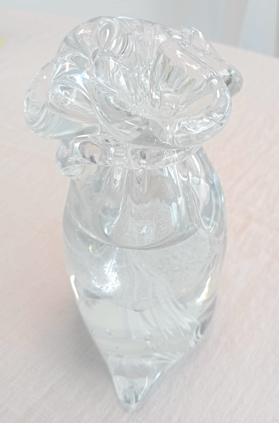 Figurine en verre presse-papier générique en forme de sac contenant des créatures marines (version méduse ou poisson rouge disponible)