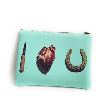 Seletti Beauty Bag Love Edition - Azzurro - misure 20 x 15 cm