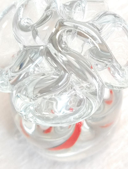 Paperweight Glass Figurine in the Shape of a Bag containing Sea Creatures