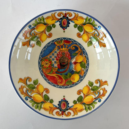 Plates in Caltagirone porcelain, handmade, design EDG Enzo De Gasperi