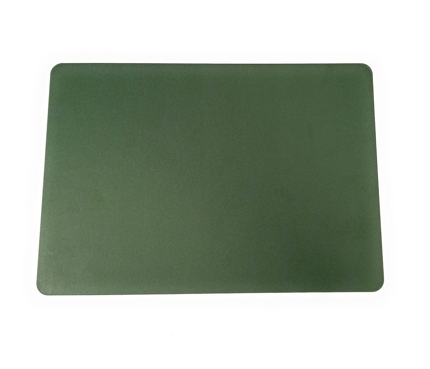 Set of 4 "Style" Placemats designed by Enzo De Gasperi, solid colour, petroleum green colour, in plastic and rubber, measures 43 cm x 30 cm