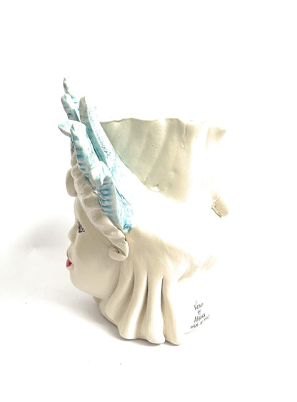 Vaso Moro Small Medusa Donna, designed by Abhika, ceramiche fatte a mano 100% made in Italy
